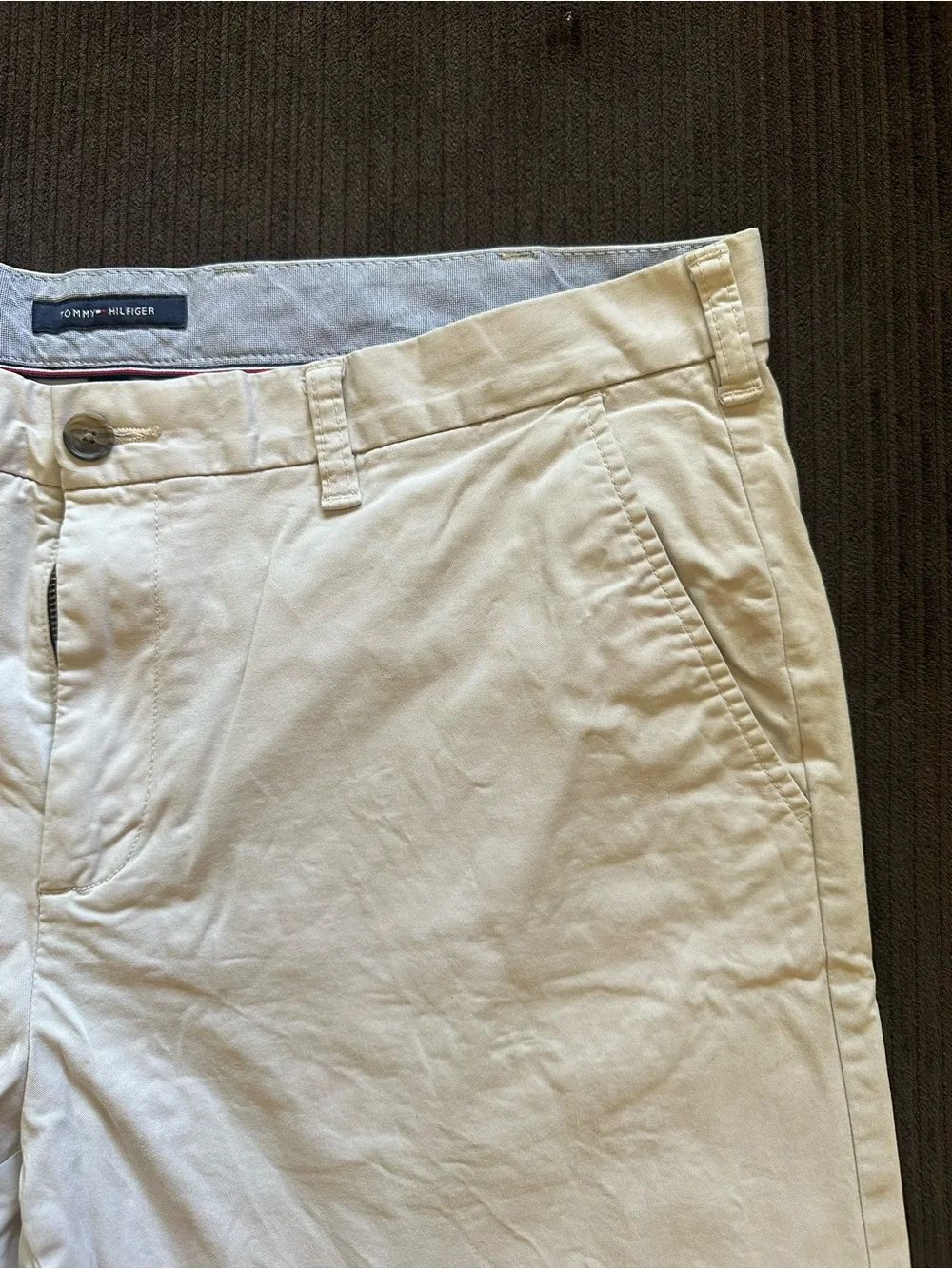 Tommy Hilfiger Men's Khaki Chinos in Light Beige